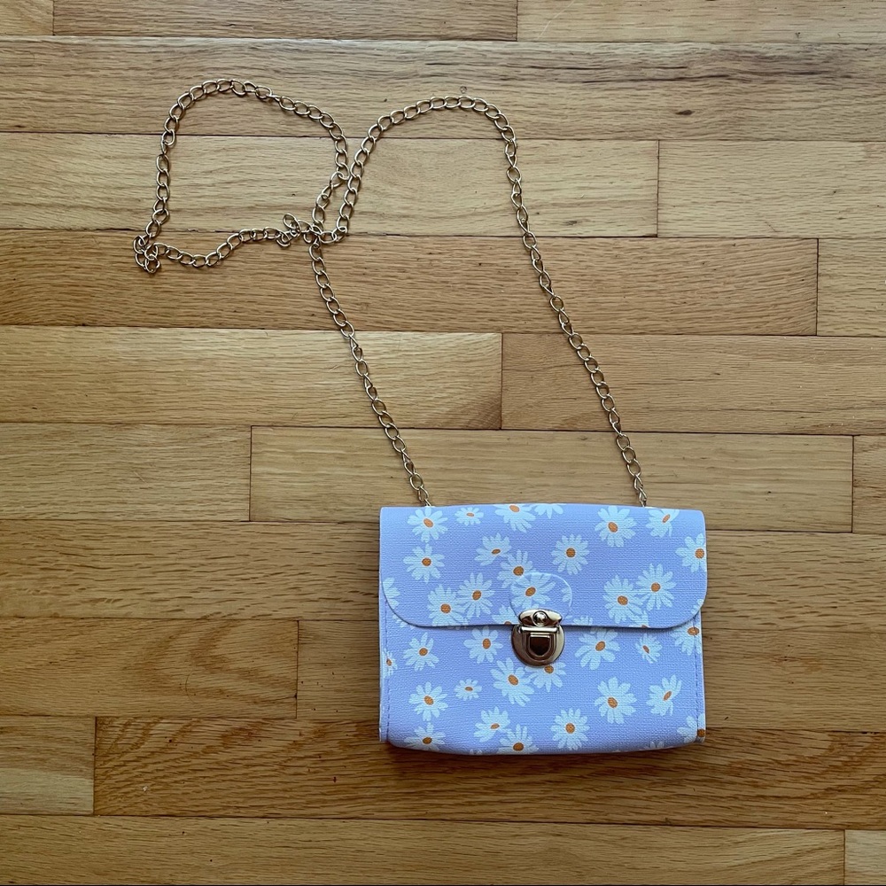 Purple Daisy Crossbody Purse